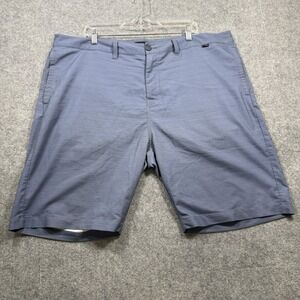 Travis Mathew Golf Shorts Men's 42 Blue Stripe Performance Stretch Casual Hybrid